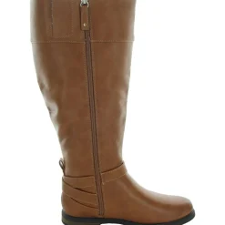 Hello Rider Wide Calf Faux Leather Motorcycle Boots