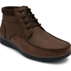 Hertel 01 Faux Leather Lace Up Chukka Boots