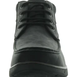 Hertel 01 Faux Leather Lace Up Chukka Boots