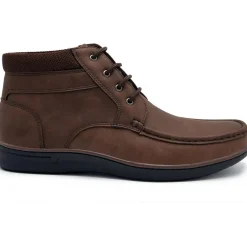 Hertel 01 Faux Leather Lace Up Chukka Boots