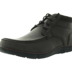 Hertel 01 Faux Leather Lace Up Chukka Boots