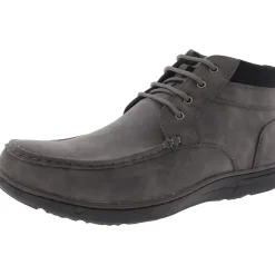 Hertel 01 Faux Leather Lace Up Chukka Boots