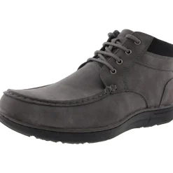 Hertel 01 Faux Leather Lace Up Chukka Boots
