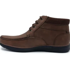Hertel 01 Faux Leather Lace Up Chukka Boots