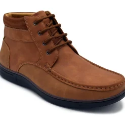Hertel Lace-Up Faux Leather Chukka Boots