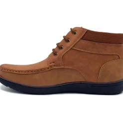 Hertel Lace-Up Faux Leather Chukka Boots