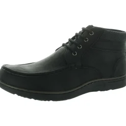 Hertel Lace-Up Faux Leather Chukka Boots