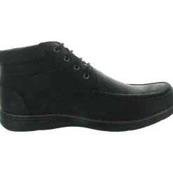 Hertel Lace-Up Faux Leather Chukka Boots