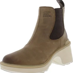 Hi Line Leather Padded Insole Chelsea Boots