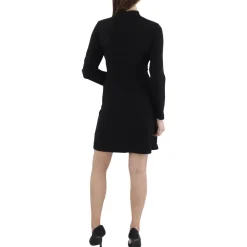 High Neck Long Sleeve Sheath Dress