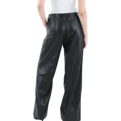 High Rise Faux Leather Wide Leg Pants