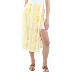 High Rise Midi Wrap Skirt