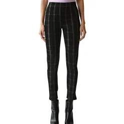 High Rise Plaid Ankle Pants
