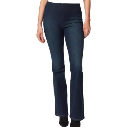 High Rise Pull On Contour Flare Jeans