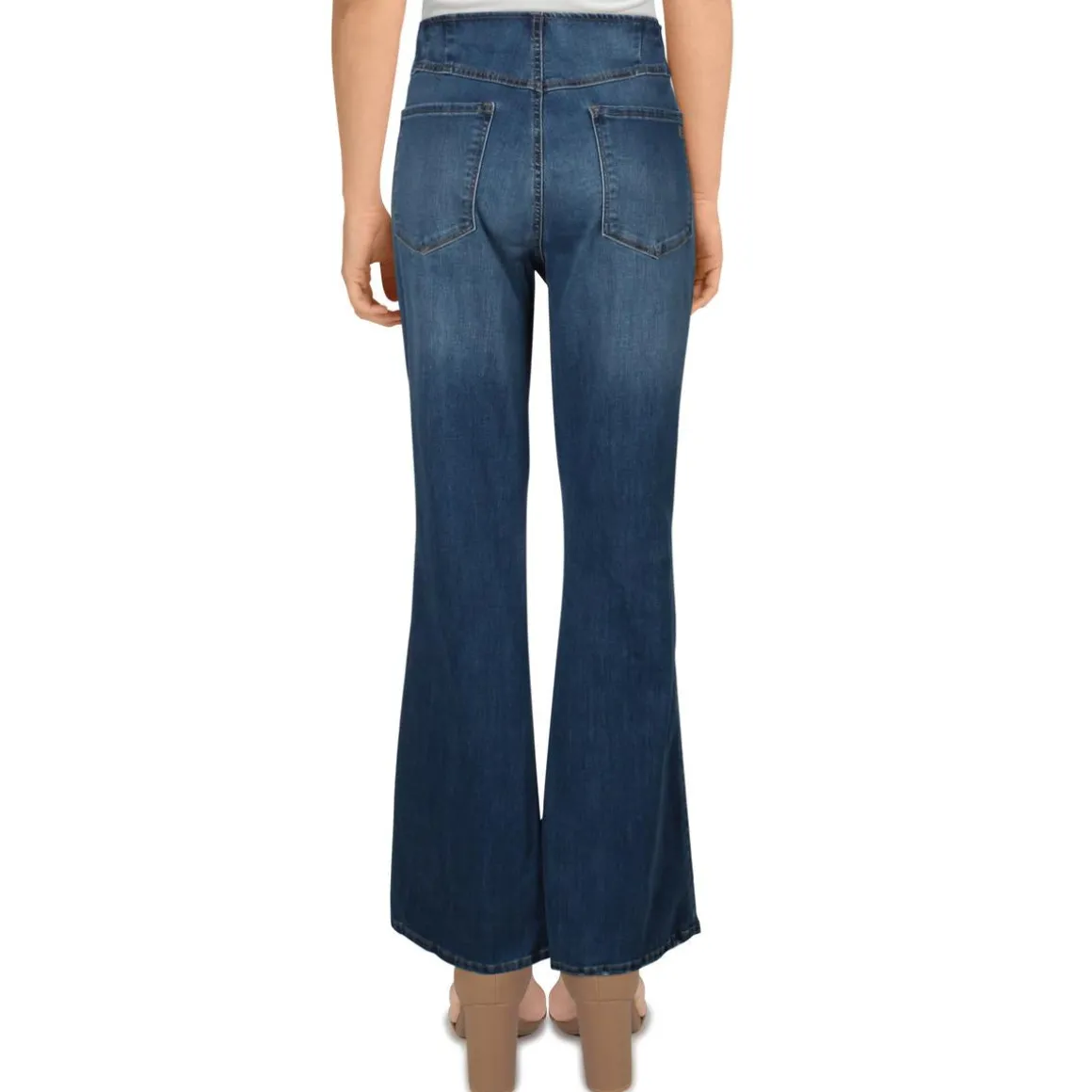 High Rise Pull On Contour Flare Jeans