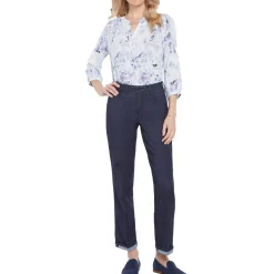 High Rise Straight Leg Ankle Jeans