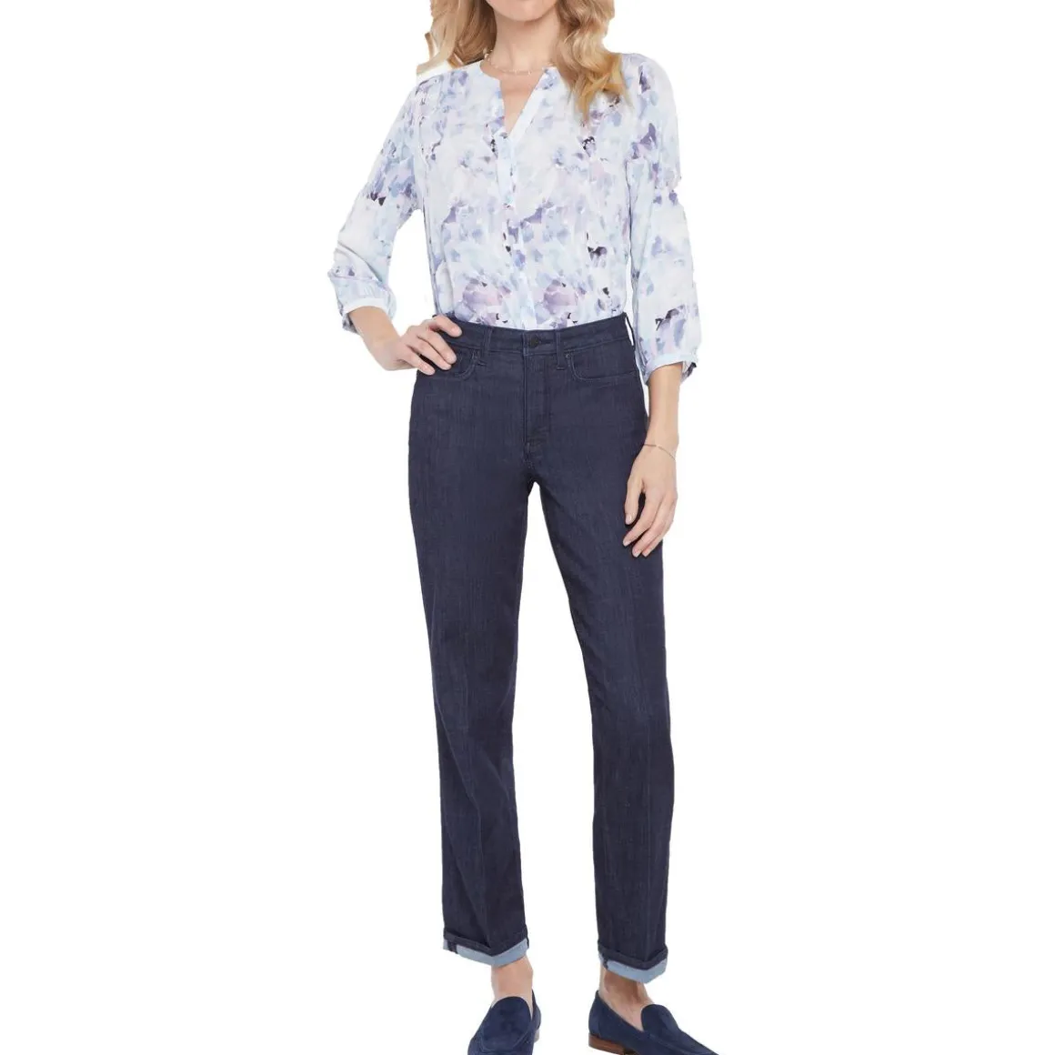 High Rise Straight Leg Ankle Jeans