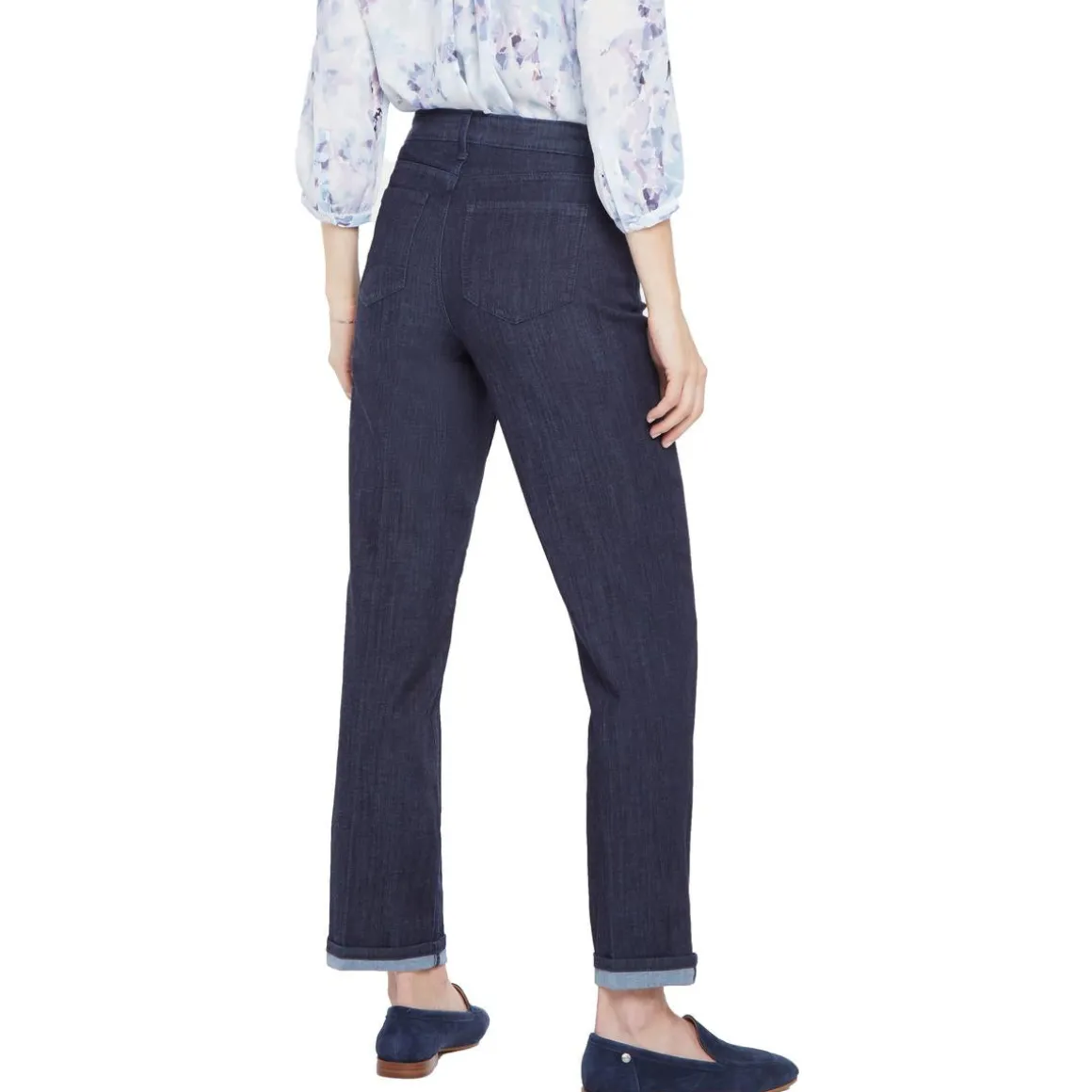 High Rise Straight Leg Ankle Jeans