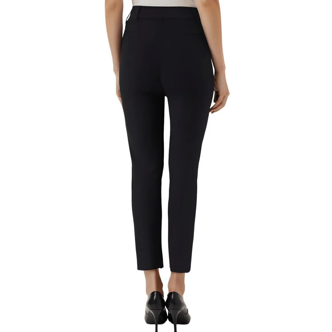 High Rise Stretch Trouser Pants