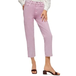 High Waist Cropped Straight Leg Jeans