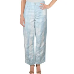 High Waist Cropped Straight Leg Jeans