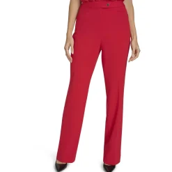 High-Rise Crepe Straight Leg Pants