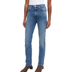 High-Rise Faded Slim Jeans