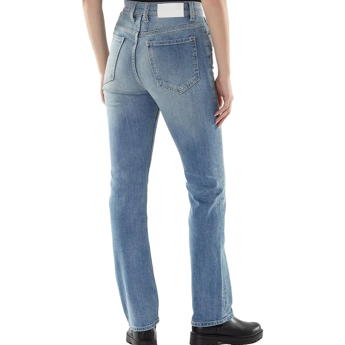 High-Rise Faded Slim Jeans