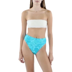 High-Waist Printed Swim Bottom Separates