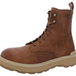 Hi-Line Lace Leather Lace-Up Booties