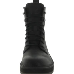 Hi-Line Lace Leather Lace-Up Booties