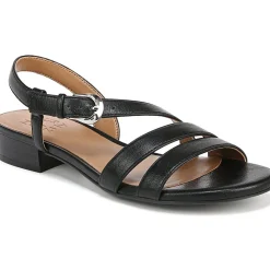 Hilma Faux Leather Adjustable Slingback Sandals