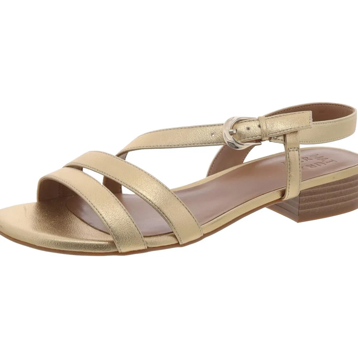 Hilma Faux Leather Adjustable Slingback Sandals