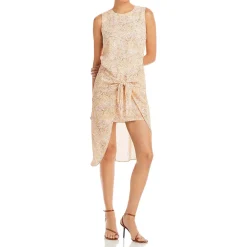 Hi-Low Front Tie Mini Dress