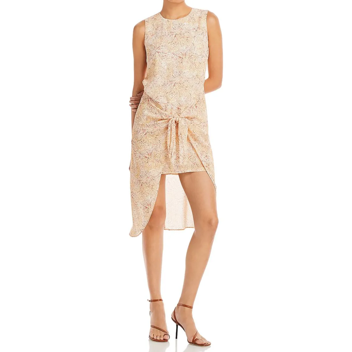 Hi-Low Front Tie Mini Dress