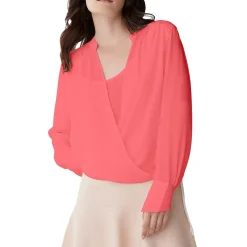 Hi-Low Surplice Blouse