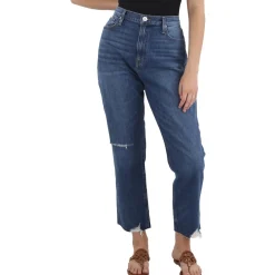 Holly Raw Hem Denim Straight Leg Jeans