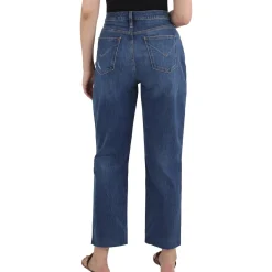 Holly Raw Hem Denim Straight Leg Jeans