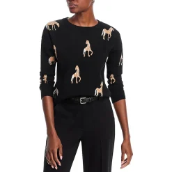 Horse Graphic Knit Crewneck Sweater