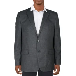 Houndstooth Knit Two-Button Blazer