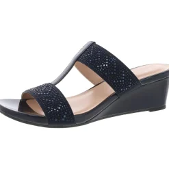 I Luv It 2 Slip On Wedges T-Strap Sandals