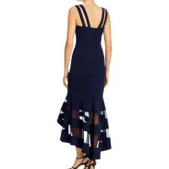 Illusion Hem Hi-Low Formal Dress