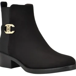 Imiera Faux Suede Mixed Media Ankle Boots