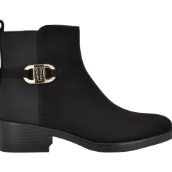 Imiera Faux Suede Mixed Media Ankle Boots