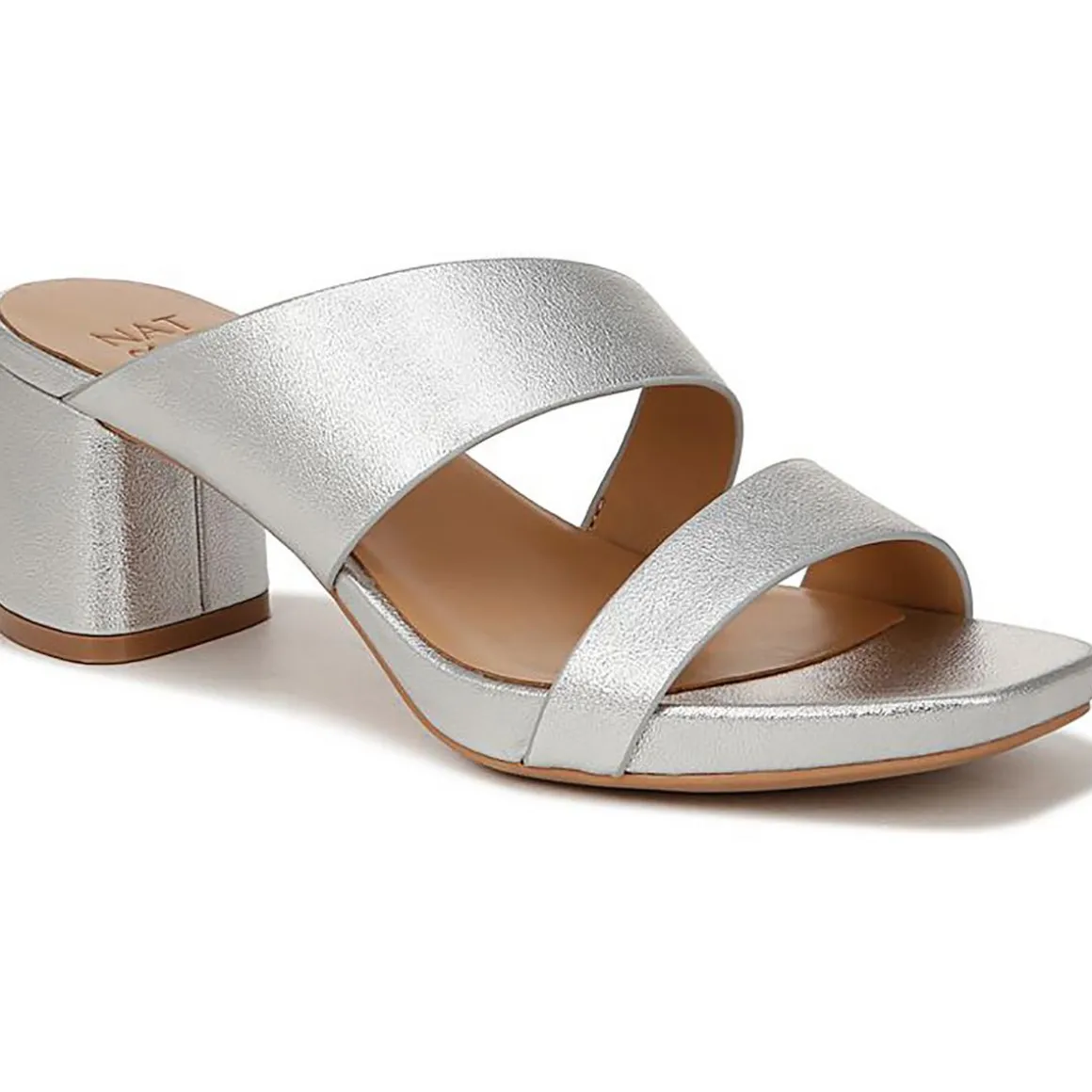 Inez Leather Square Toe Block Heel