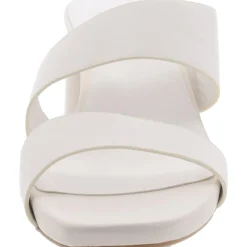 Inez Leather Square Toe Block Heel