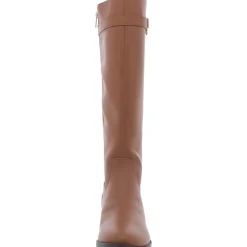 Inezy Zipper Almond Toe Knee-High Boots