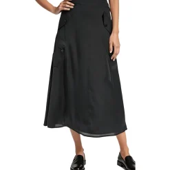 Irridescent Zipper A-Line Skirt