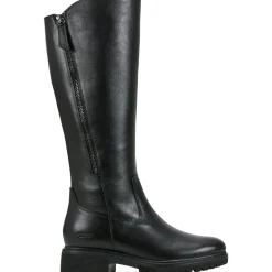 Ivette Zipper Leather Knee-High Boots