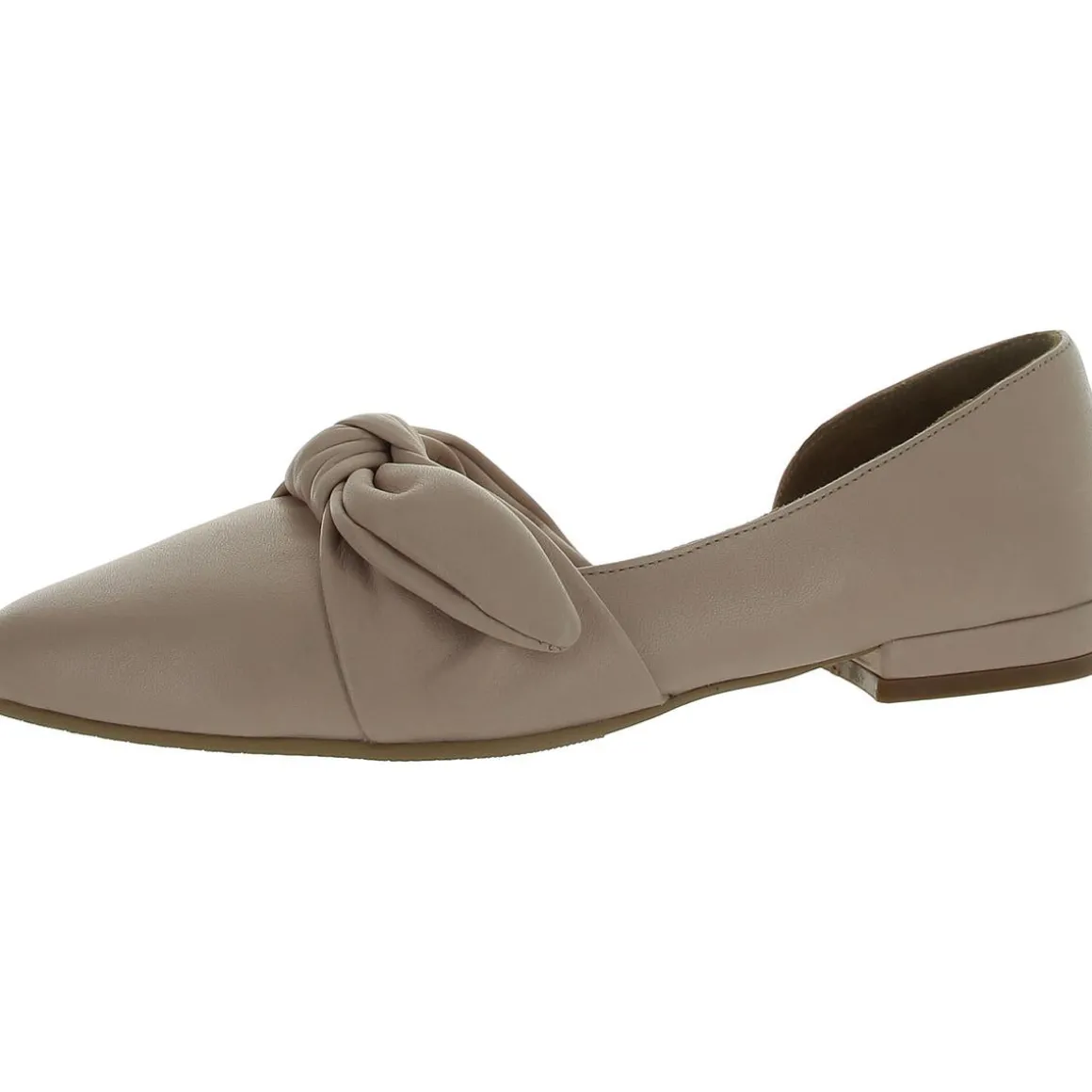 Ivory Slip On Flat D'Orsay